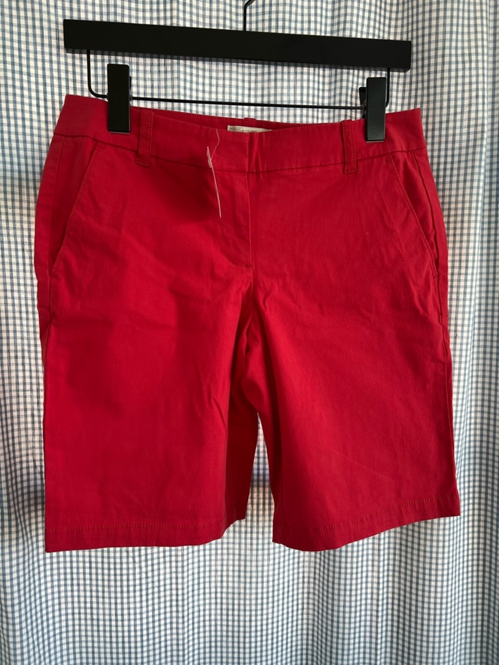 J. Crew Bright Red Cotton Bermuda Shorts